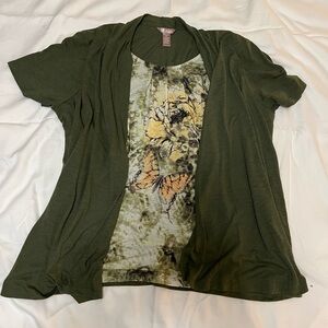 White Stag faux dual layer pullover, size XXL